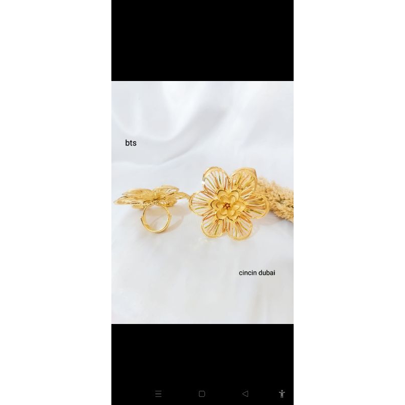 Cincin dubai payung mirip emas asli all size