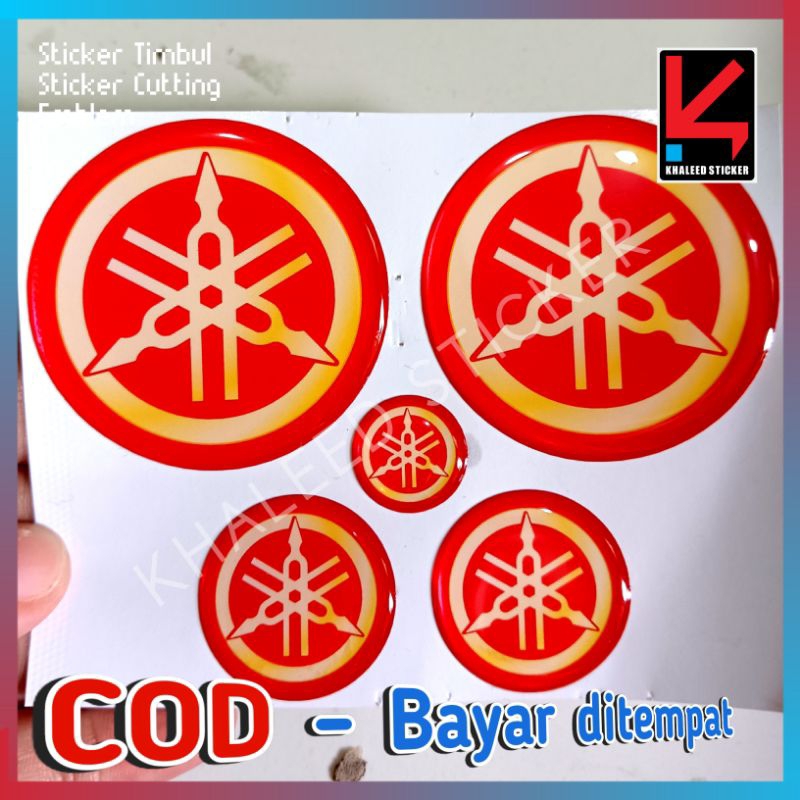 Sticker emblem Yamaha Garputala Merah stiker timbul stiker motor emblem Nmax Aerox Lexi