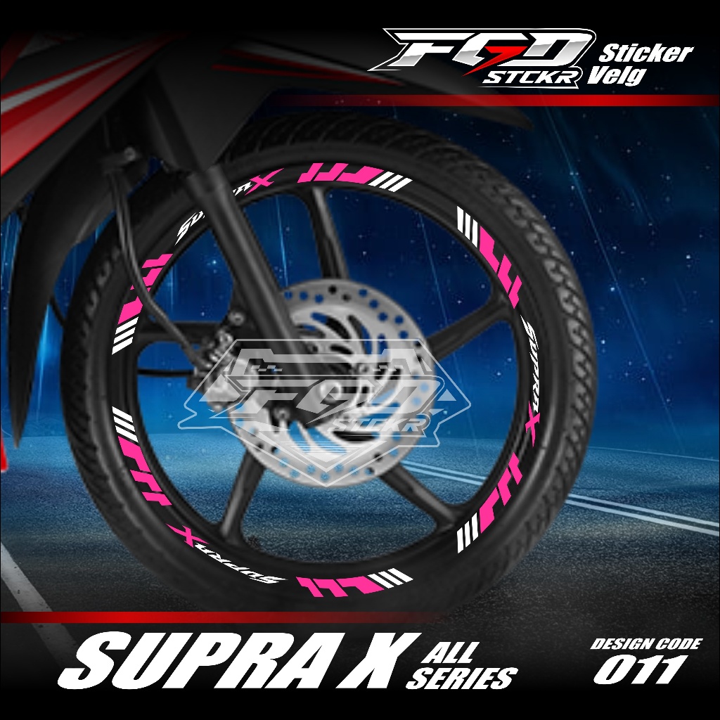 Cutting Sticker List Velg Motor Honda SUPRA X All Series Lis Pelek SUPRA X 125 Variasi 011