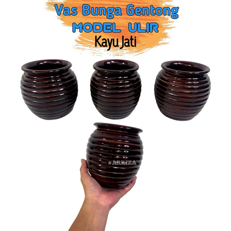 Vas Bunga Gentong Ulir / Pot Bunga / Vas Bunga Aesthetic / Vas Bunga Estetic / Tempat Bunga / Vas Bu