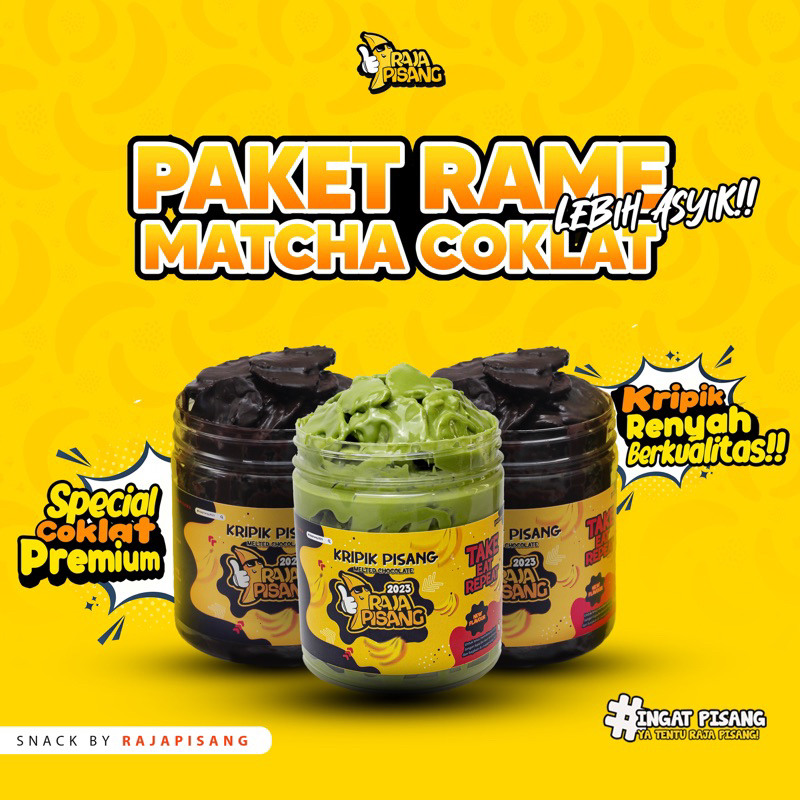 

Keripik Pisang Lumer Mix Rasa Matcha Coklat 750 gr