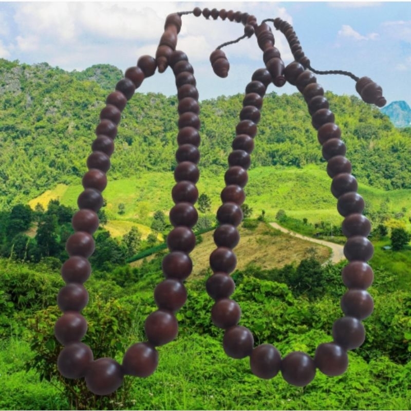 tasbih 33 butir Kayu stigi 12mm tasbih isi 33butir