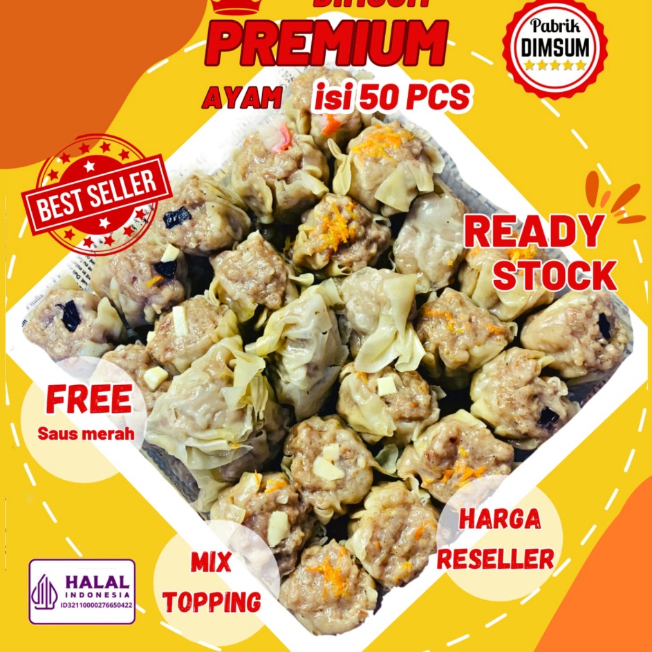 

Dimsum Halal isi 50 pcs Sudah Termasuk Saos PREMIUM