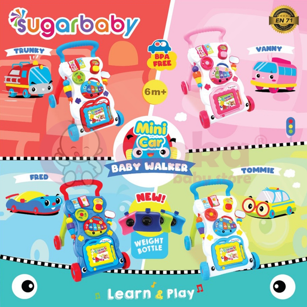 Sugar Baby Mini Car Push Walker - Mainan Dorong Anak ASOKA