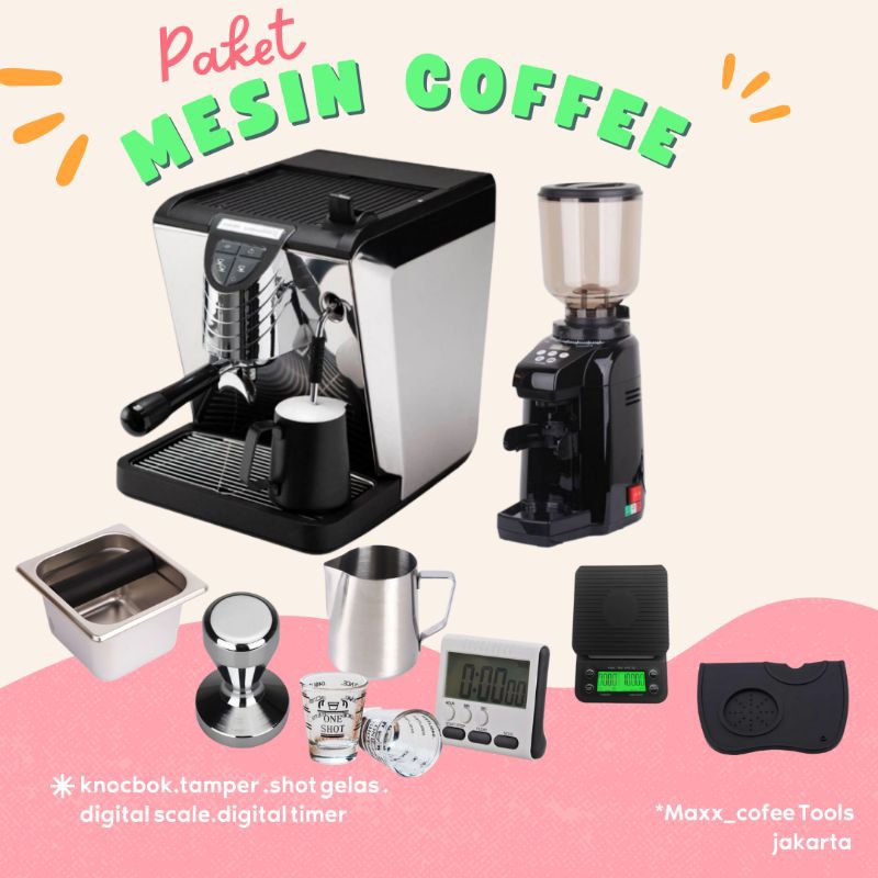 Paket Mesin Espresso Simonelli Oscar+Maquinos l20+Tools