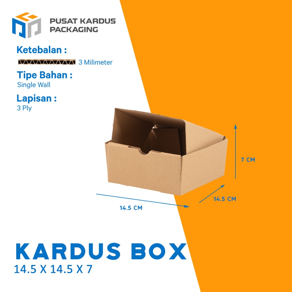 

Kardus Diecut Packaging Polos 14,5x14,5x7