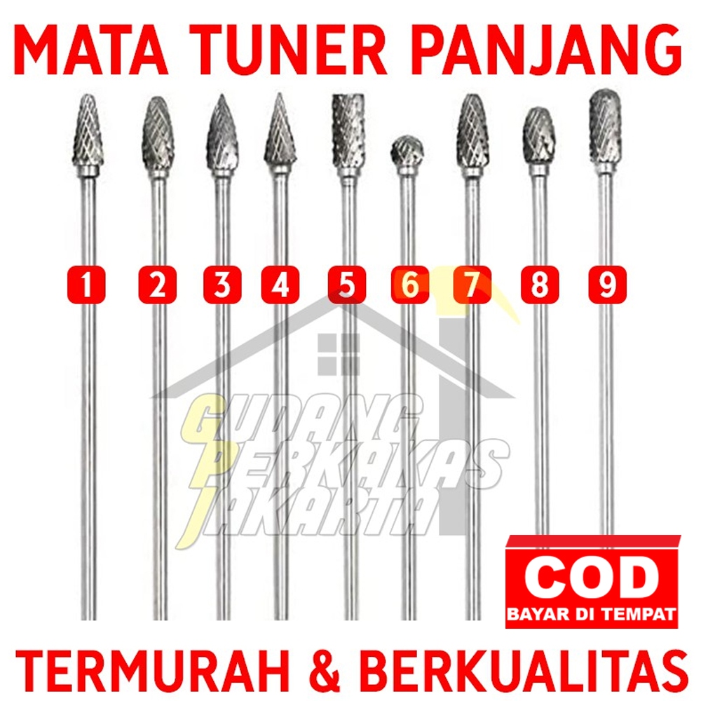 Tuner Panjang Tunner Mata Gerinda Long Cuner Mata Bor 3 mm / mata bor cun / cun porting / cuner