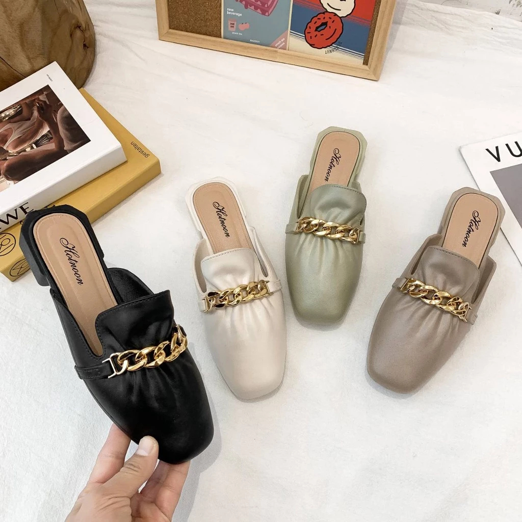 Sepatu Slop Flat Karet Jelly Wanita ST18 Sepatu Sandal Wanita Empuk