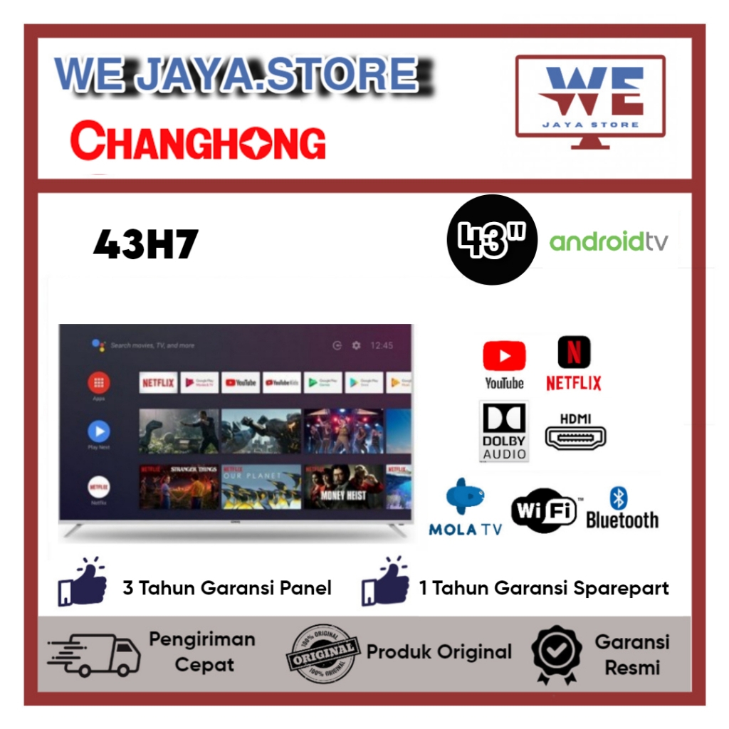 TV LED Changhong 43H7 LED Changhong 43 Inch Android TV