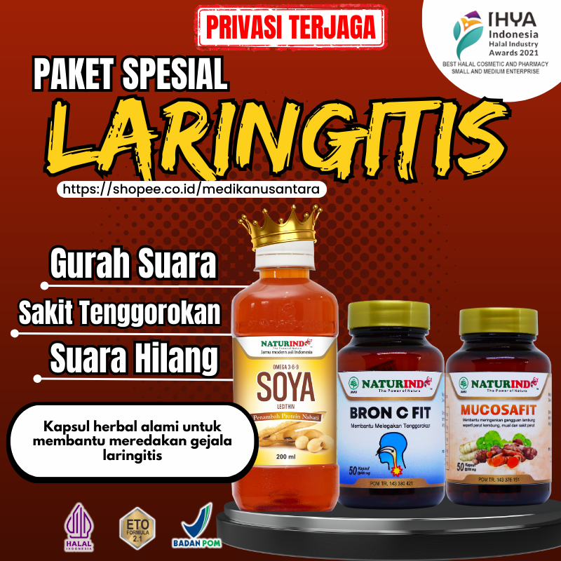 Obat Laringitis Radang Sakit Infeksi Gurah Tenggorokan Kerongkongan Dewasa Anak Penghilang Suara Ser