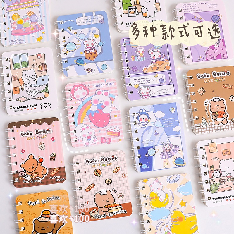 

Mini Small Notebook Bergaris Gaya Korea Motif Lucu Cute