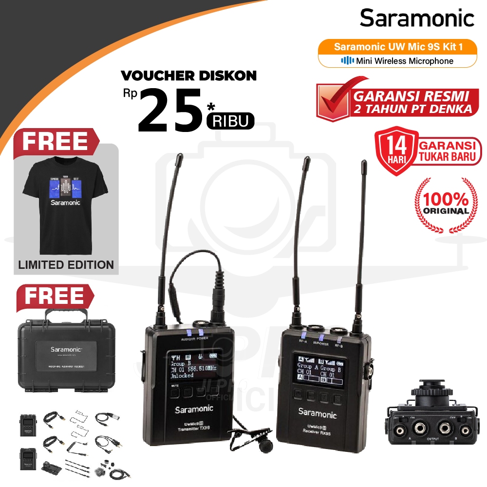 Saramonic UwMic9s Kit 1 Mini Wireless Mic UwMic 9s Kit1 Mini Resmi