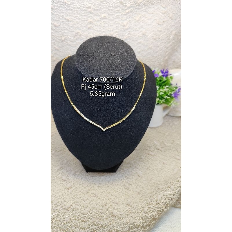 EMAS KALUNG SERUT EMAS ASLI 16K EMAS KADAR 700 KALUNG SERUT AUREL EMAS KALUNG NIKAHAN KALUNG VIRAL K