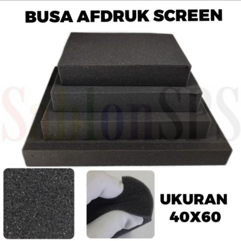 BUSA AFDRUK SCREEN SABLON HITAM 40x60