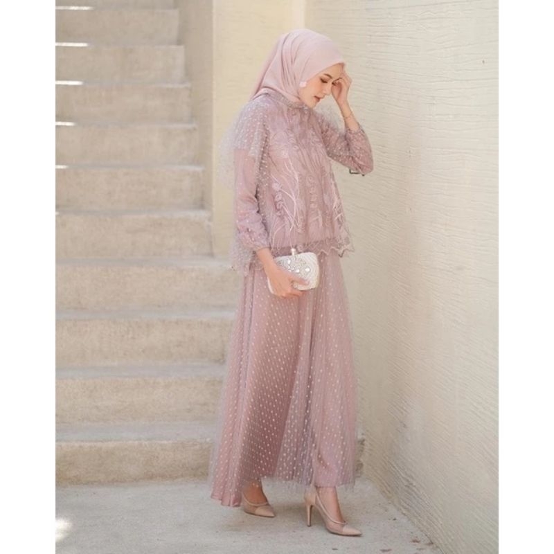 BY AKITA.ID ASLI. Alia One set Rok warna Honey (Baca Deskripsi)