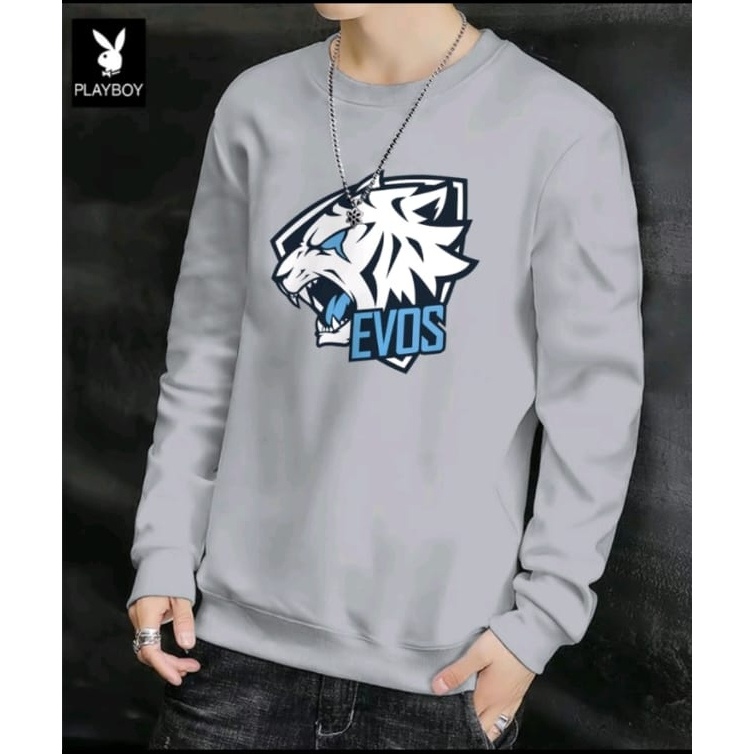 Bisa COD Sweater Keren Promo Sale Kaos Pria Kekinian Game Evos Baju Unisex Gamers Terbaru Crewneck Cowok Kasual Sweter Pria Distro Kaos Pria Lengan Panjang Sweater Remaja Dewasa Kaos Oblong Kasual Murah