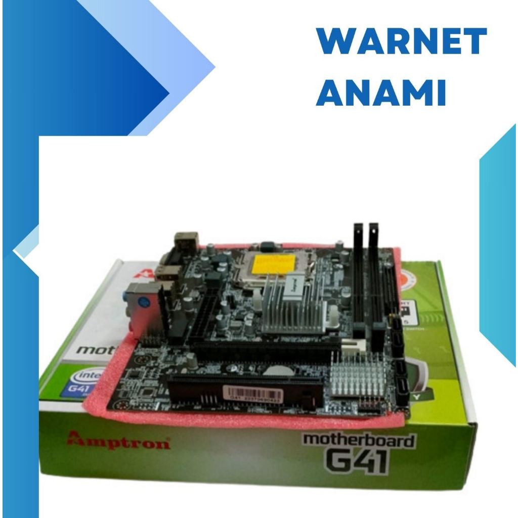 Motherboard Amptron Intel G41 (LGA775, Intel G41, DDR3) 2nd bergaransi