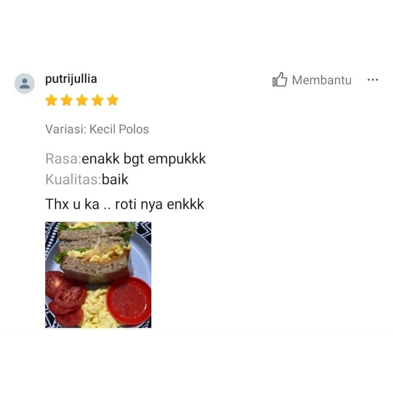 

DEB ROTI TAWAR GANDUM VEGAN 100% WHOLE WHEAT TANPA TEPUNG PUTIH Low GI, No Refined Sugar, Dairy