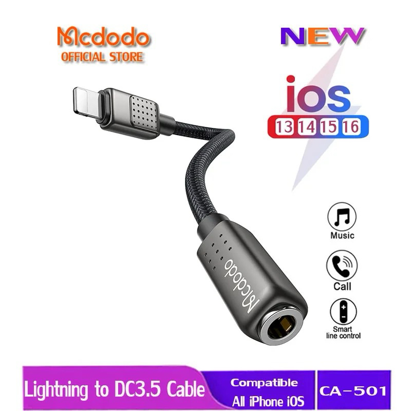 Mcdodo Converter iPhone 14 Pro Max Audio Splitter Headset Open Mic