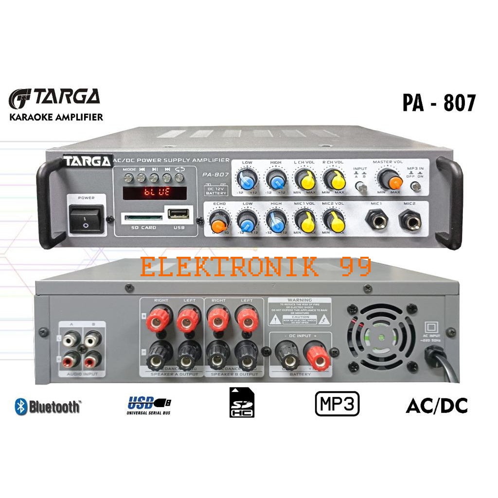 amplifier targa pa807 ampli targa pa 807 original