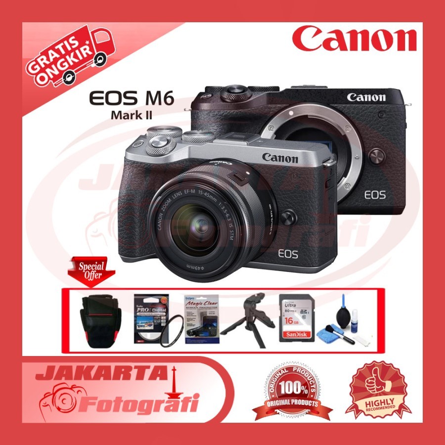 Canon EOS M6 Mark II Kit 15-45mm Lens