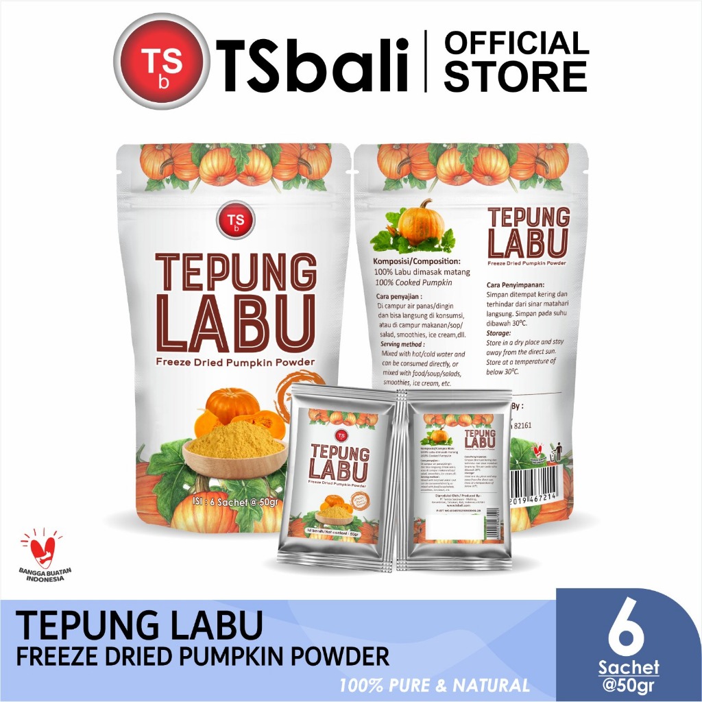 

TSB Freeze Dried Pumpkin Powder/Serbuk Makanan dan Minuman/Serbuk Labu Kering 100% Pure