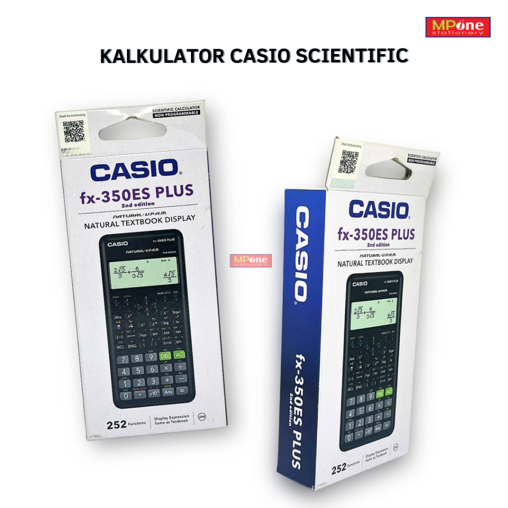 

Kalkulator Scientific Casio FX-350ES PLUS Casio Kalkulator Ilmiah 2nd edition