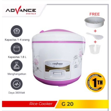 ADVANCE G-20 Rice Cooker 1,8 LITER/ Penanak nasi advance