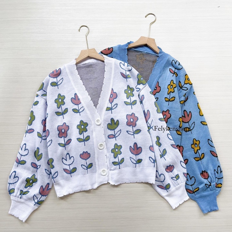 DANICA FLOWERS CARDI KNIT KODE MN