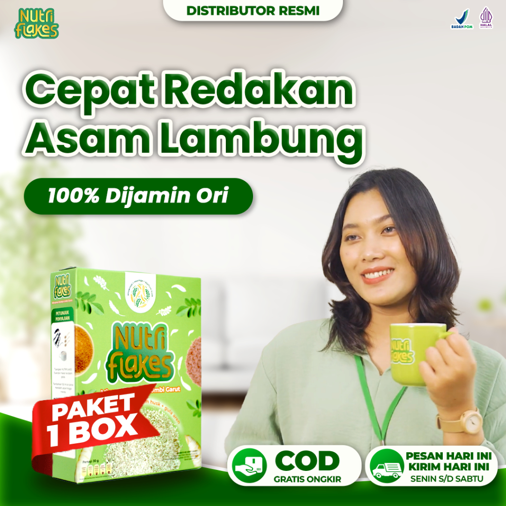 

Nutriflakes Sereal Umbi Garut 100% Original - Efektif Redakan Asam Lambung Maag Gerd Kronis dan Mampu Membantu Diet Sehat Alami 280gram