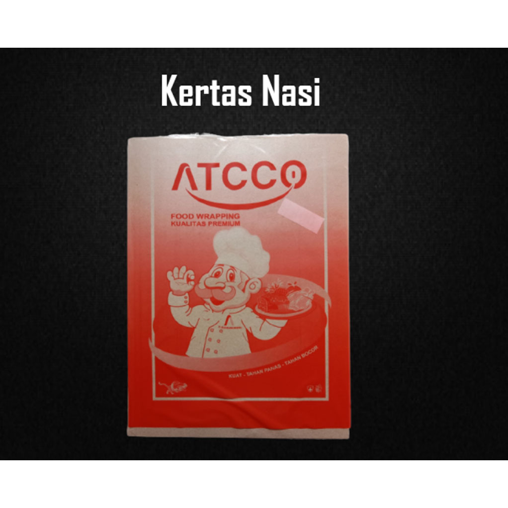 Kertas Nasi Atcco Coklat - Pembungkus Nasi - Makanan ( isi 100 pc )
