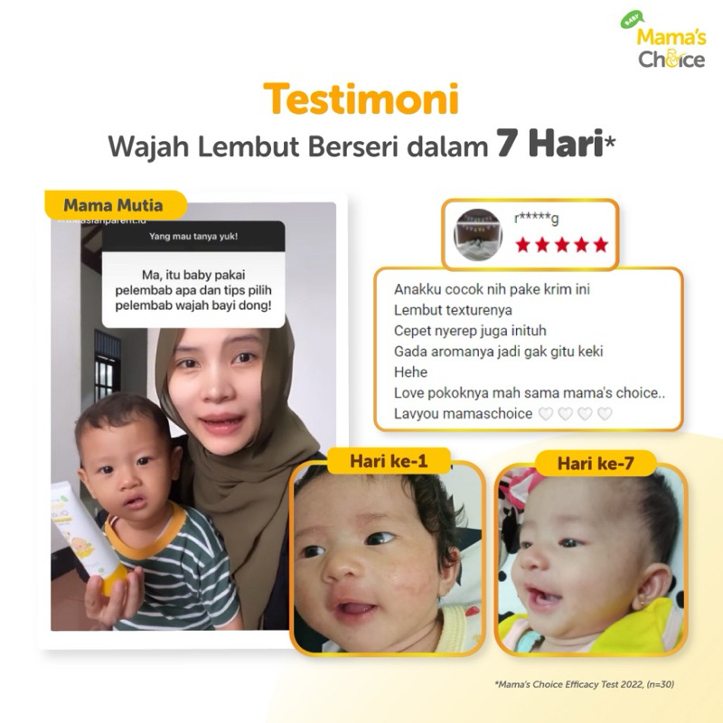 Mama’s Choice Baby Face Cream wajah bayi BABY daily nourishing anak mamas choice mama