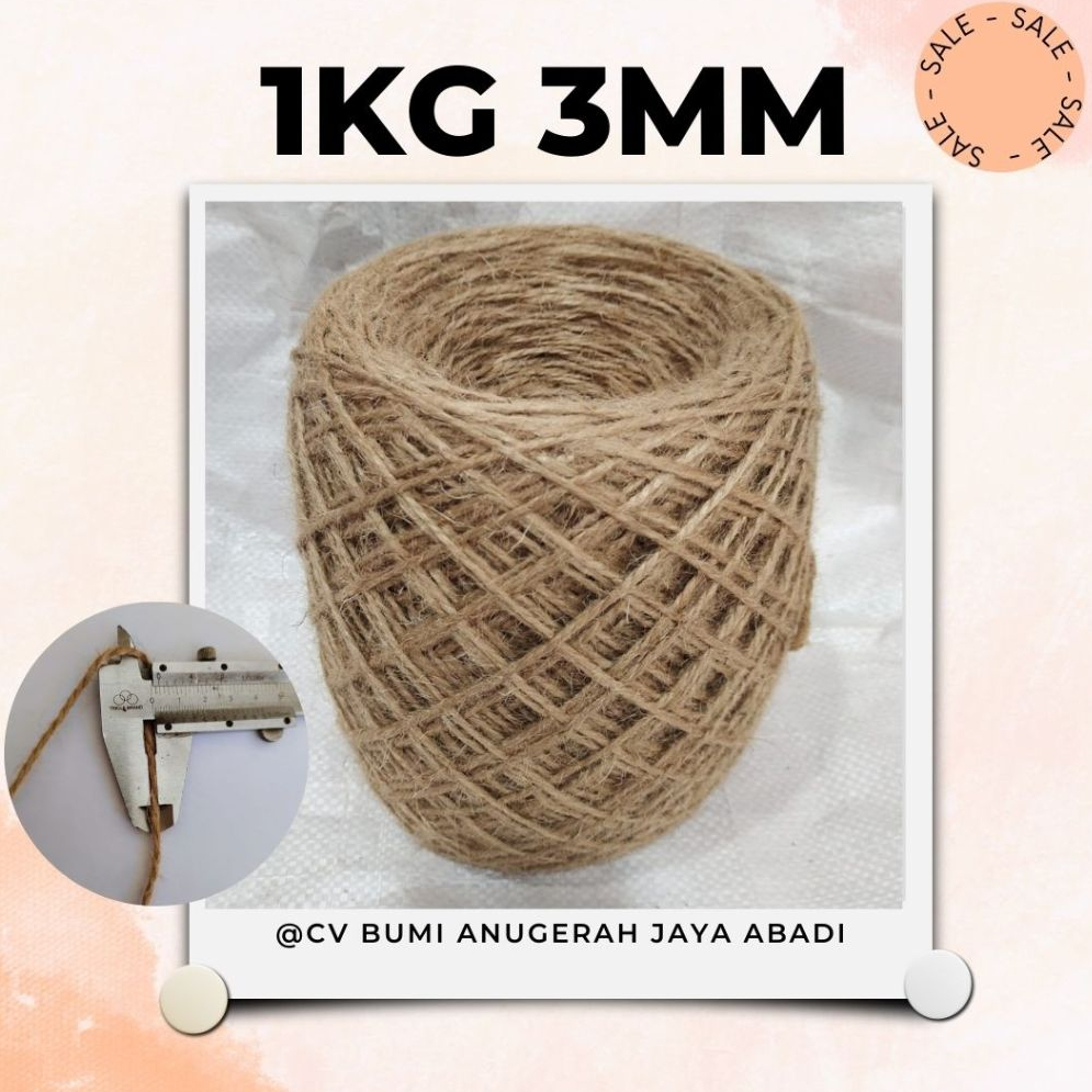 

1KG 3MM TALI RAMI/TALI GONI/TALI JUTE/VINTAGE