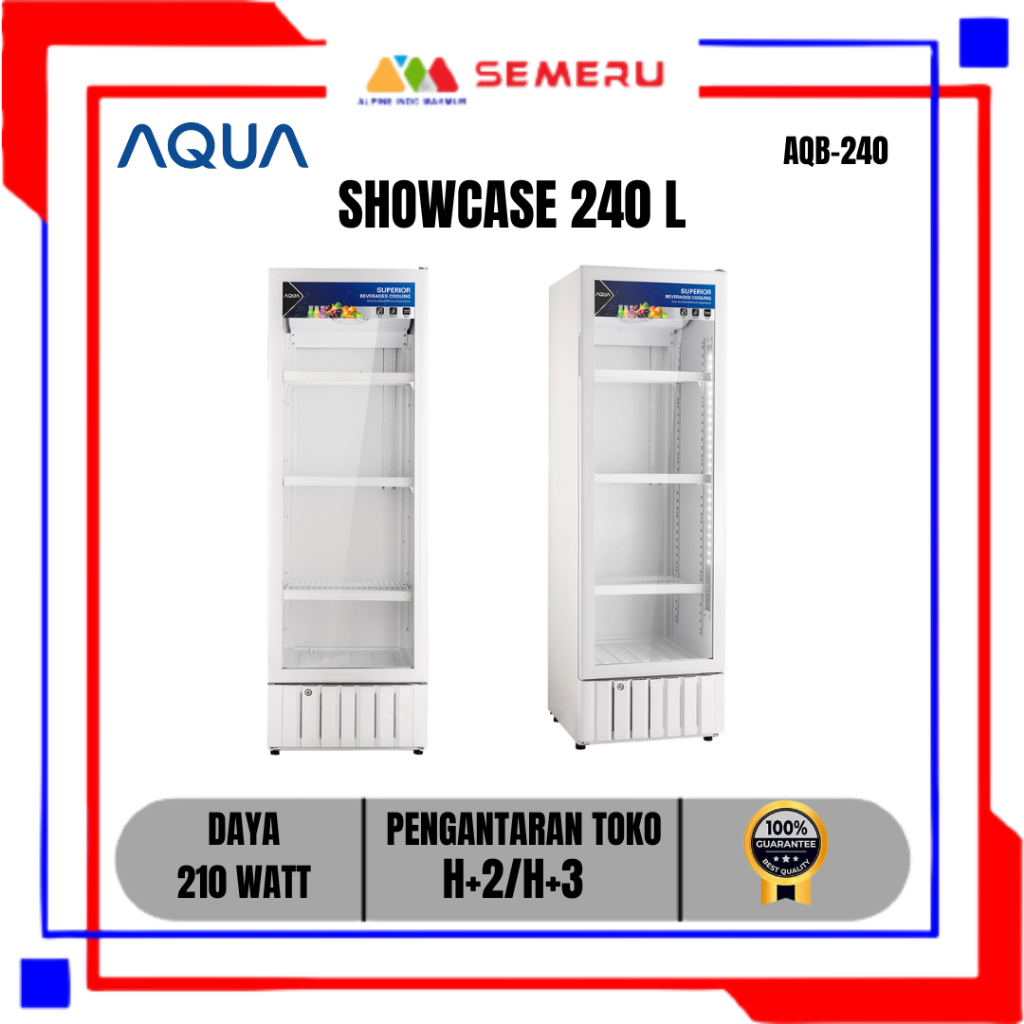 AQUA SHOWCASE 240 L AQB-240 FREE PENGANTARAN MAKASSAR