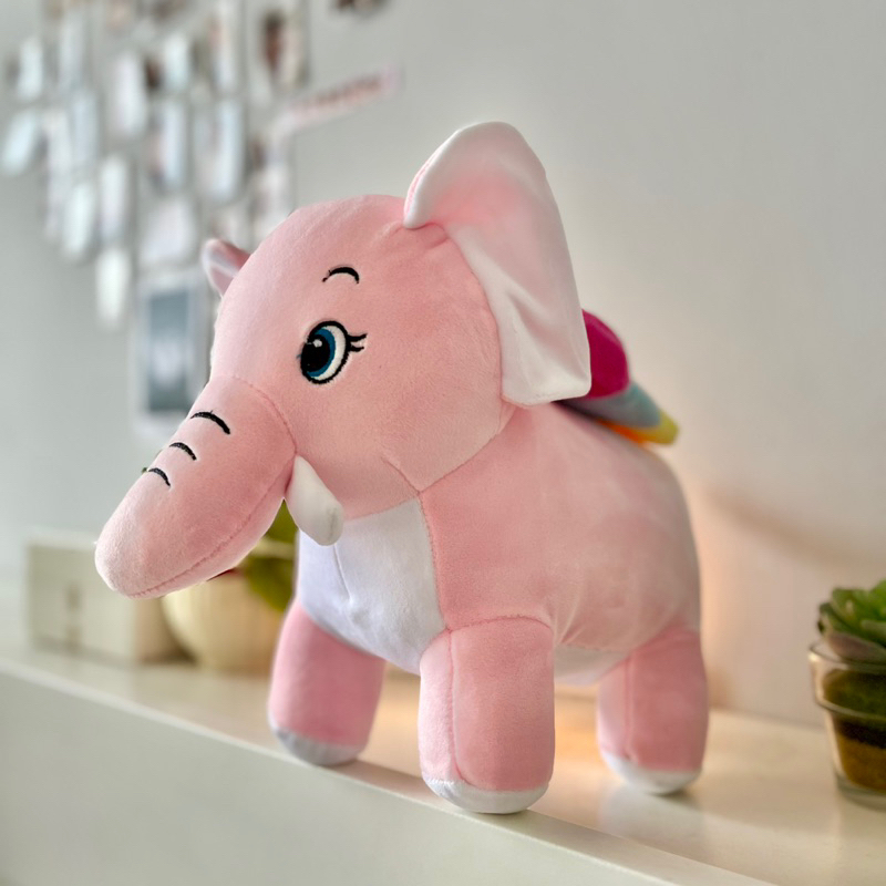 BLESS KIDS / PLUSH TOYS / SOFT TOYS / BONEKA GAJAH / BONEKA ELEPHANT / BONEKA GAJAH SAYA RAINBOW 10”