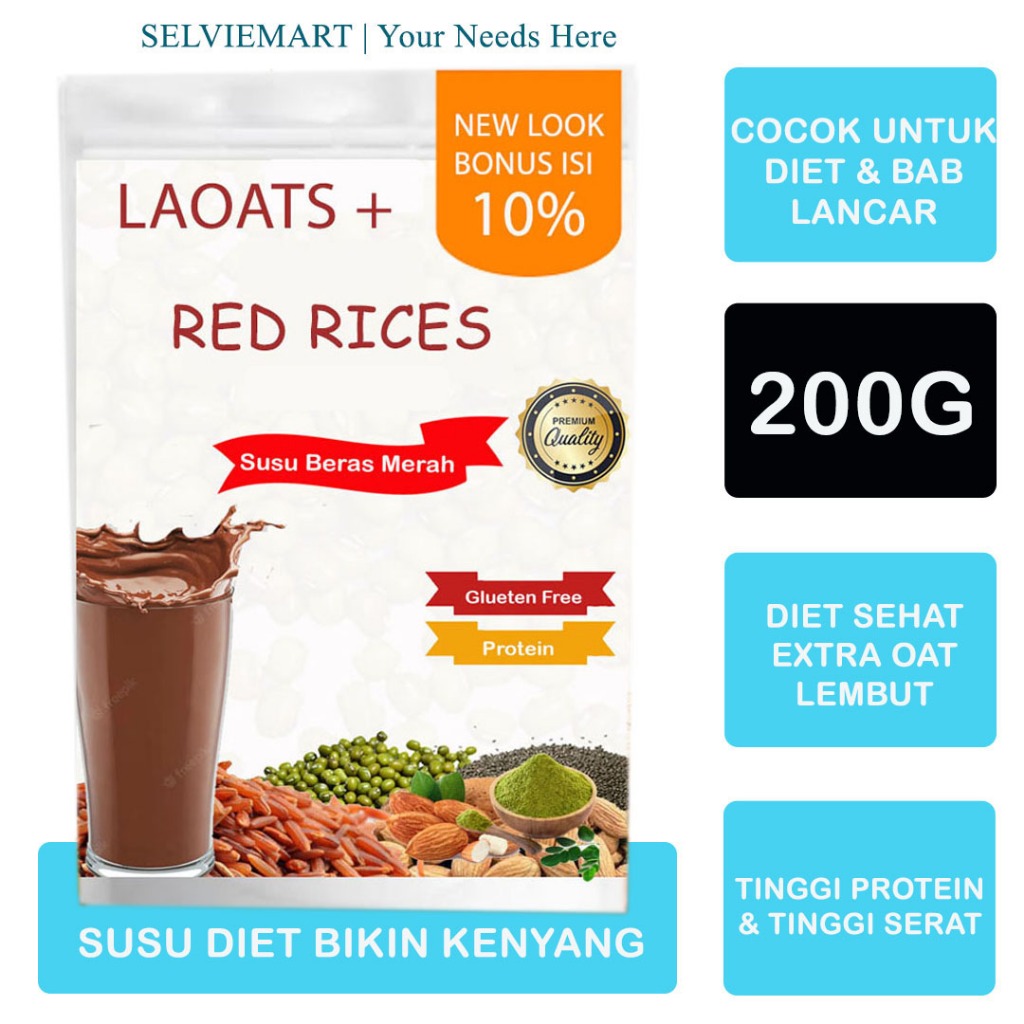 

Beras Merah Penurun Berat Badan Low Fat Milk Susu Bubuk Oat Milk Rendah Kalori Untuk Diet Laoats