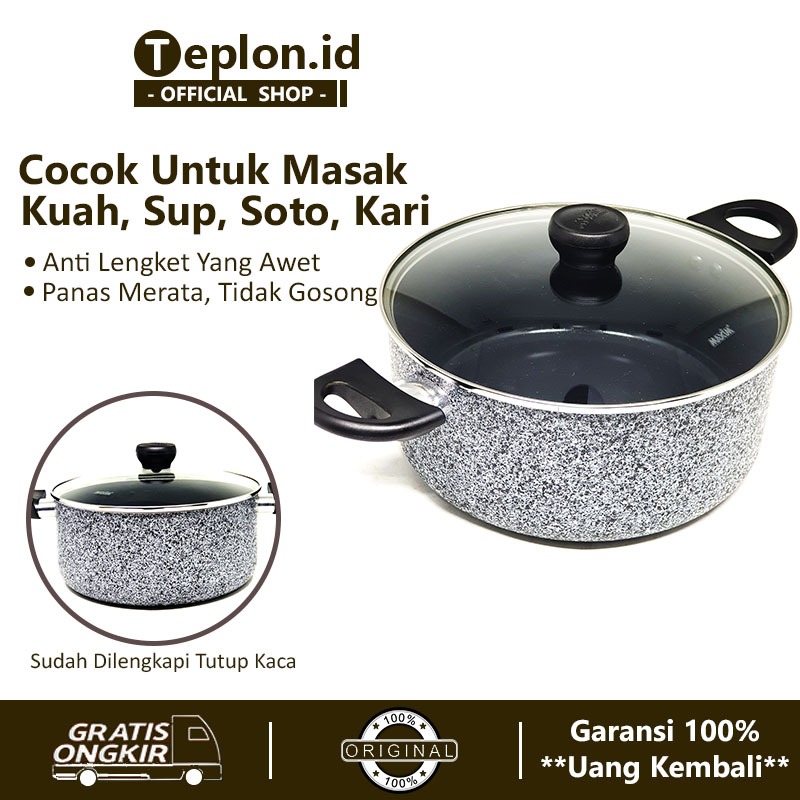 Maxim Panci Keramik Anti Lengket Tutup Kaca | Casserole