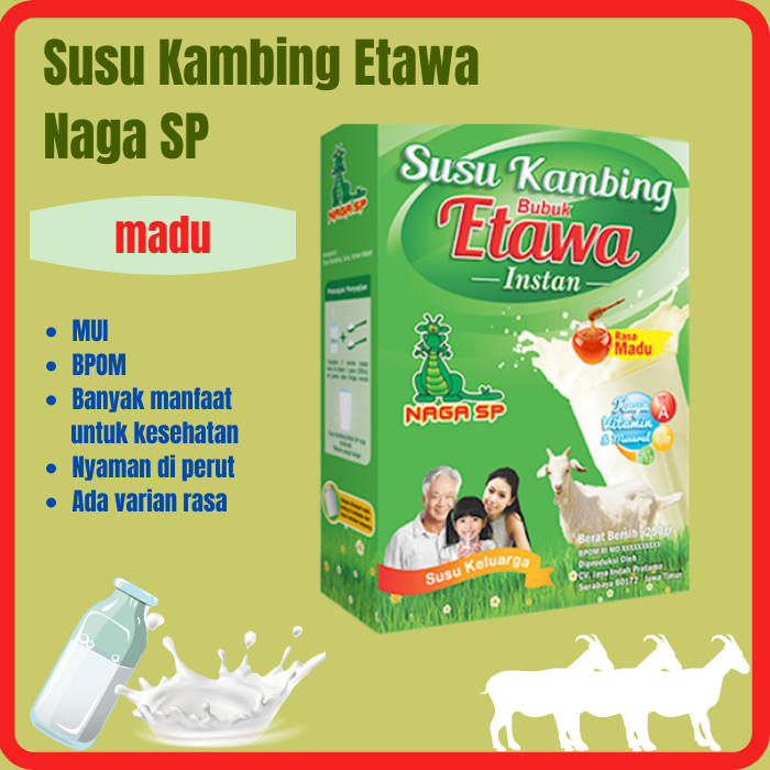 

Susu Kambing Etawa Naga SP Original 250 gram Mengatasi Maag, Asam Lambung, Sesak Napas, Goat Milk, Susu Domba Susu untuk Semua Usia Anak Dewasa Lansia