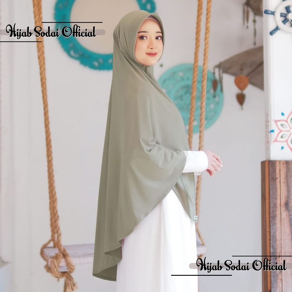 Bergo Instan Khimar Pet Antem Jersey Premium Ukuran XXL