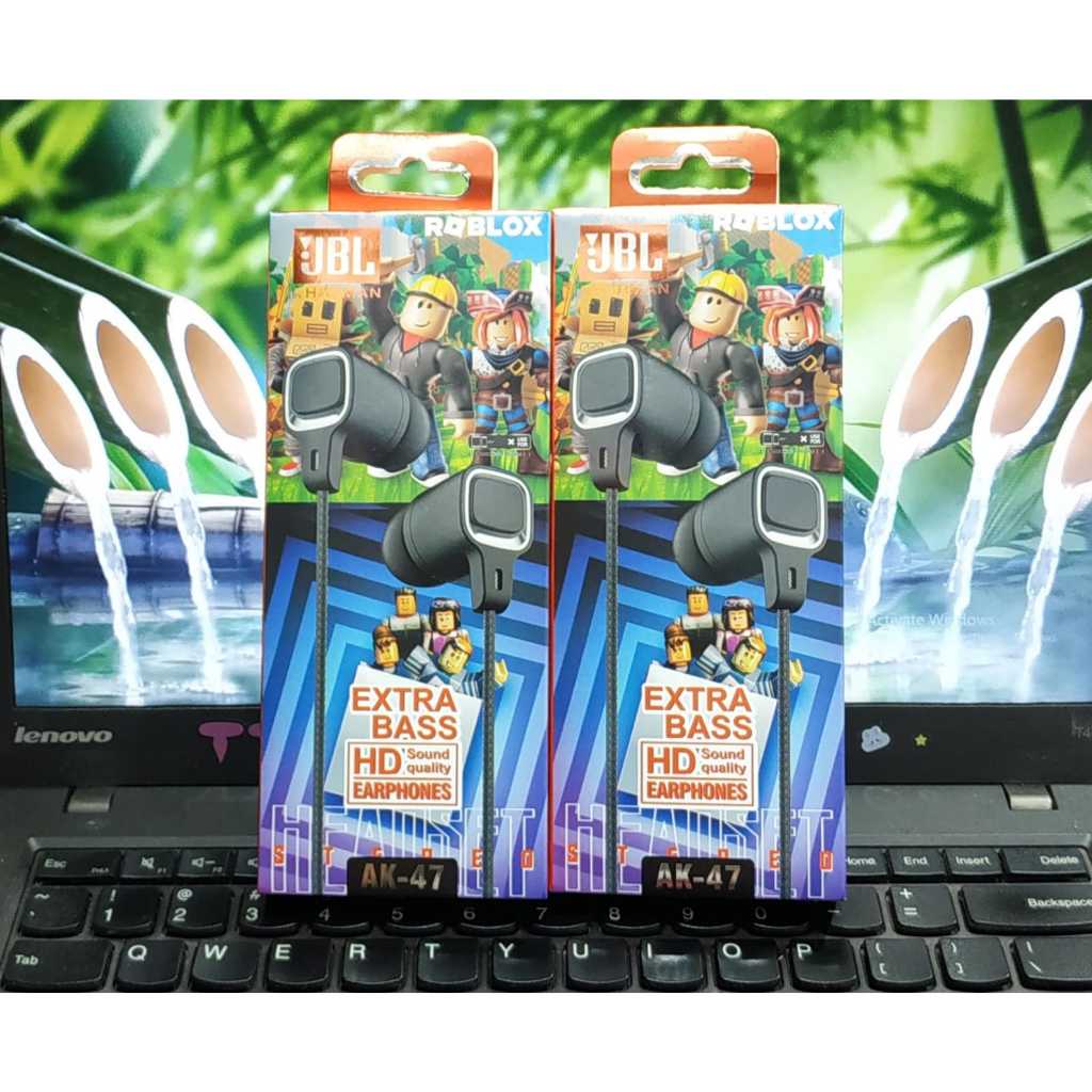 {MC8} Handsfree ROBLOX Handset AK47  Headset jbl Dan AK-47 earphone mega bass