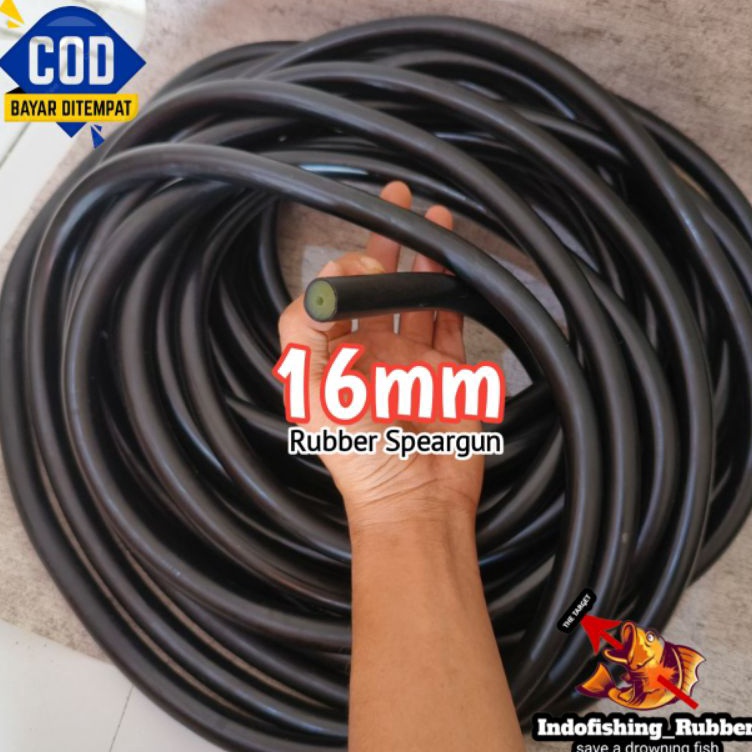 [KODE C7C9] Karet Rubber Speargun 16mm diskon 3*16 Murah Khusus Panah Ikan Promo Black Dipped