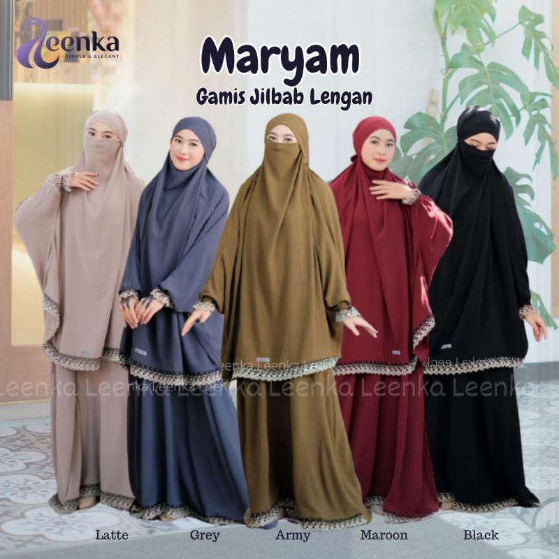 GAMIS FRENCH KHIMAR LENGAN / Leenka Maryam French Khimar Lengan / Jilbab Lengan
