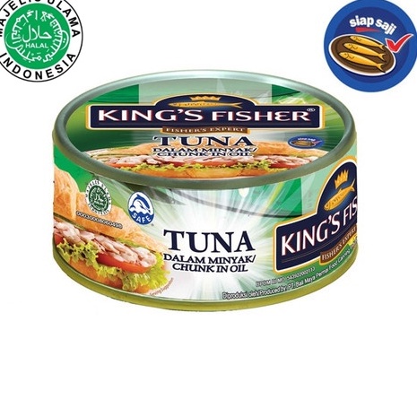 

Dijamin puas King's Fisher Canned Tuna 170gr All Flavour | King Fisher Tuna Kaleng All Variant