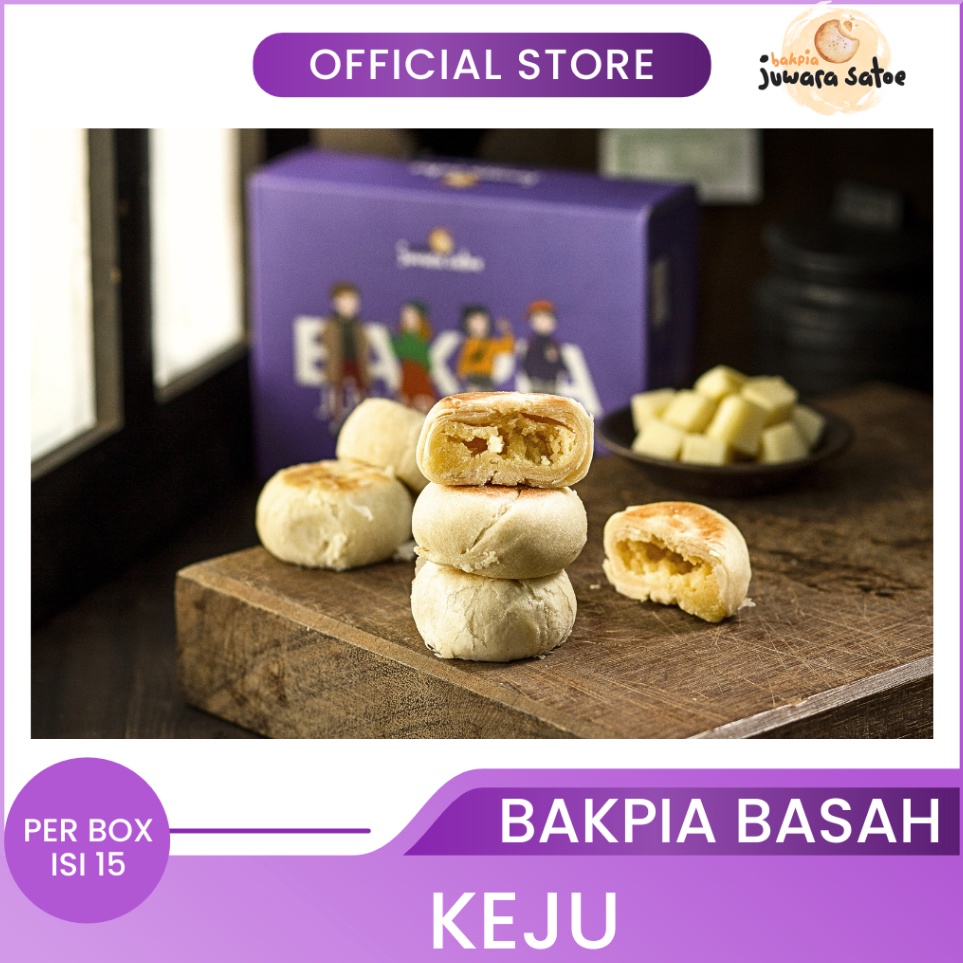 

Big Sale BAKPIA JUWARA SATOE [ Isi 15 ] Bakpia Basah Keju - Oleh Oleh Khas Jogja