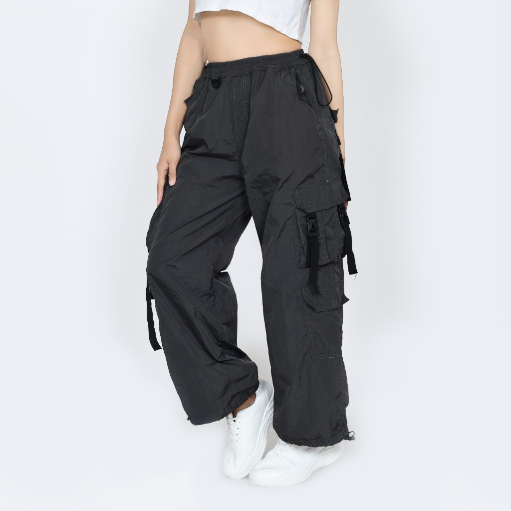 Bootloop - Bootloop - Cargo Parasut Panjang Wanita Abu Tua