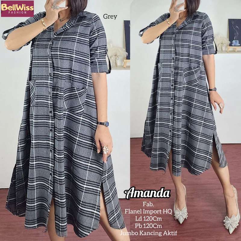 AMANDA TUNIK FLANEL JUMBO LD 120 ORIGINAL BY BELLWIS