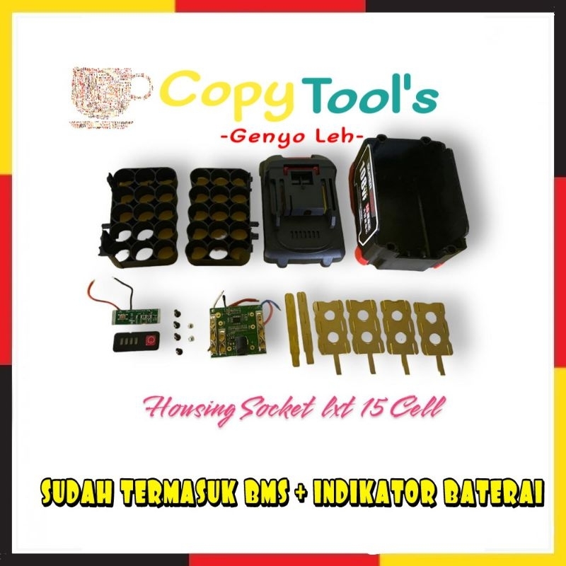 Casing Baterai 10 15 20 Cell soket Lxt Makita jld Nagawa kamoleehousing/ casing baterai jld, Nagawa 