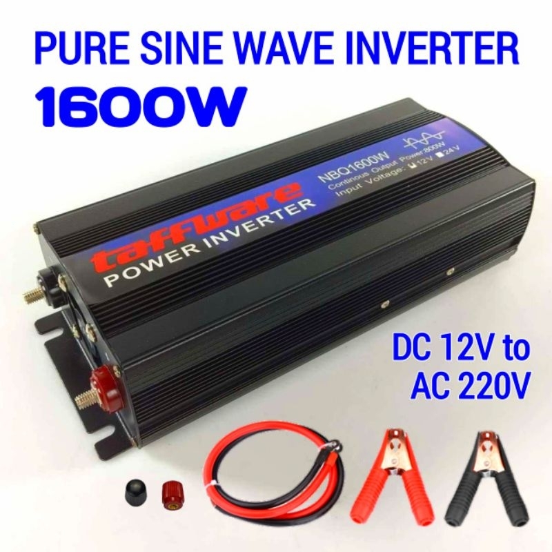 Power Inverter DC ke AC Pure Sine Wave 1600 Watt DC 12V ke AC 220V