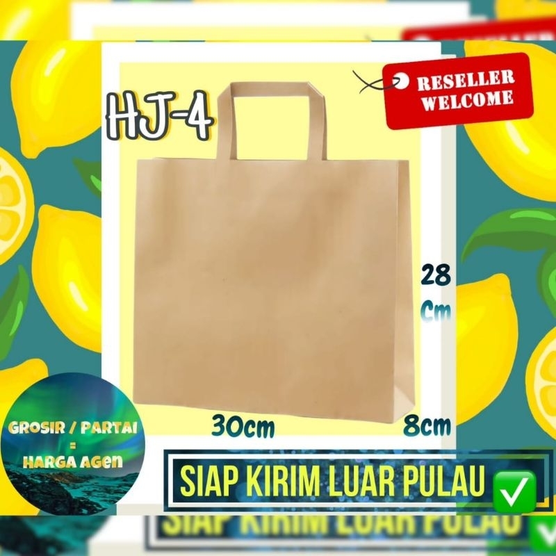 

Pembelian Kelipatan 12 pcs Paperbag Flat HJ 4 30x8x28 Kantong Kertas Tas Belanja Tas Souvenir Hampers Polos