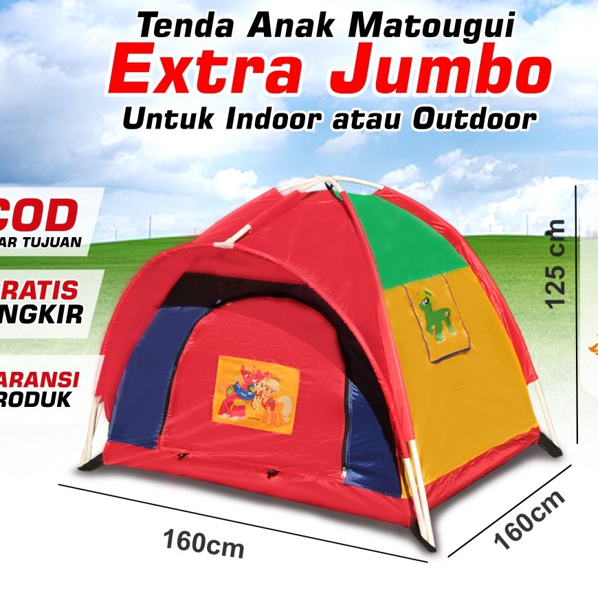 Terlaku. Tenda Camping Anak Anti Air Ukuran Lebih Besar dan Mudah Dipasang.